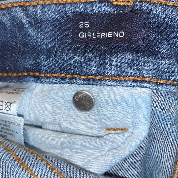 Gap Girlfriend Jeans Released Hem Waist 25 - Picture 4 of 9